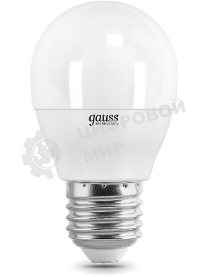 Лампа светодиодная Gauss Elementary 10Вт цок.: E27 шар 220B 3000K св. свеч. белый. теп. (упак.: 10 шт)