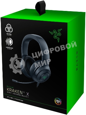 Гарнитура Razer Kraken V3 X чёрный, проводная, USB