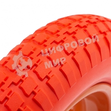 Колесо Palisad полиуретановое 3.00-8 длина оси 90 мм, подшипник 20 мм