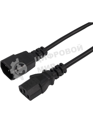 Шнур сетевой Rexant IEC 320 C13 – IEC 320 C14 3x1,0мм², длина 3м