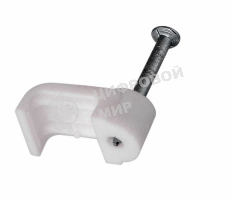 Крепеж кабеля плоский Rexant 10 х 3 мм, белый (упак. 50 шт)