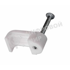 Крепеж кабеля плоский Rexant 10 х 3 мм, белый (упак. 50 шт)