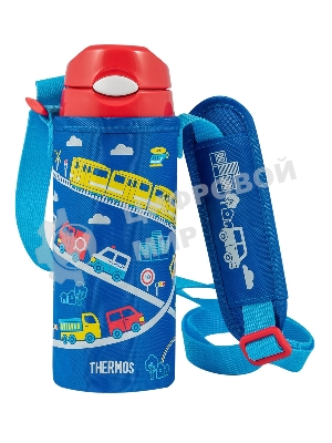 Термос Thermos FHL-401F BL 0.4л. голубой/красный с чехлом (320353)