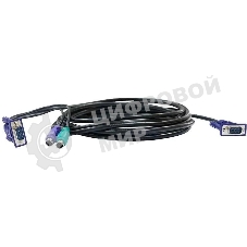 Кабель D-Link DKVM-CB/B1AКабель KVM длиной 1,8 м с разъемами VGA и PS/2