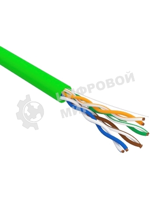 Кабель информационный Rexant cat.5e U/UTP 4 пары 24AWG нг(А)-LSLTx внутренний 305м зеленый