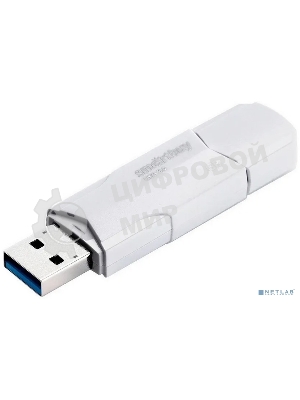 Флешка USB Smartbuy CLUE white (SB4 GbCLU-W), 4Gb, USB 2.0, R/W 15/8, белый
