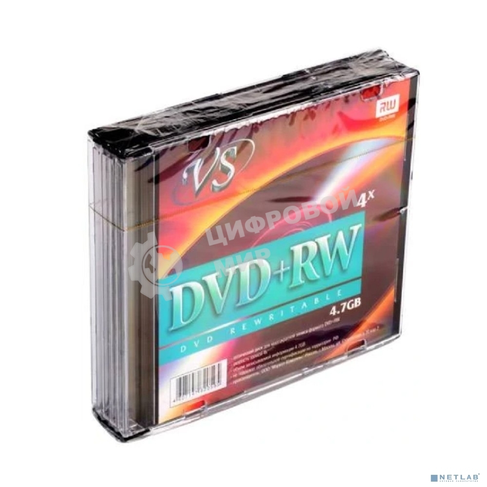 Диски VS DVD+RW 4,7 Gb 4x SL/5