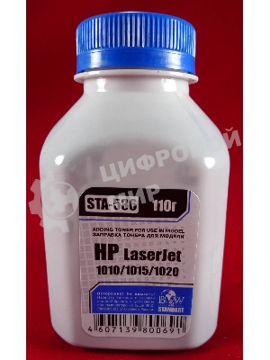 Тонер HP LJ 1010/1012/1015/1018/1020 (фл,110г) B&W Standart фас России