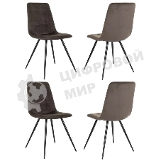 Стул для дома Бюрократ CH-K1_4 комплект 4 шт. коричневый Holland 74 металл черный на ножках