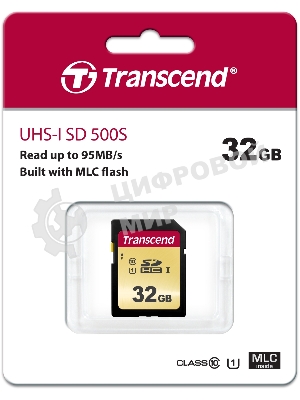 Флеш карта SD 32GB Transcend SDНC UHS-I U1, MLC