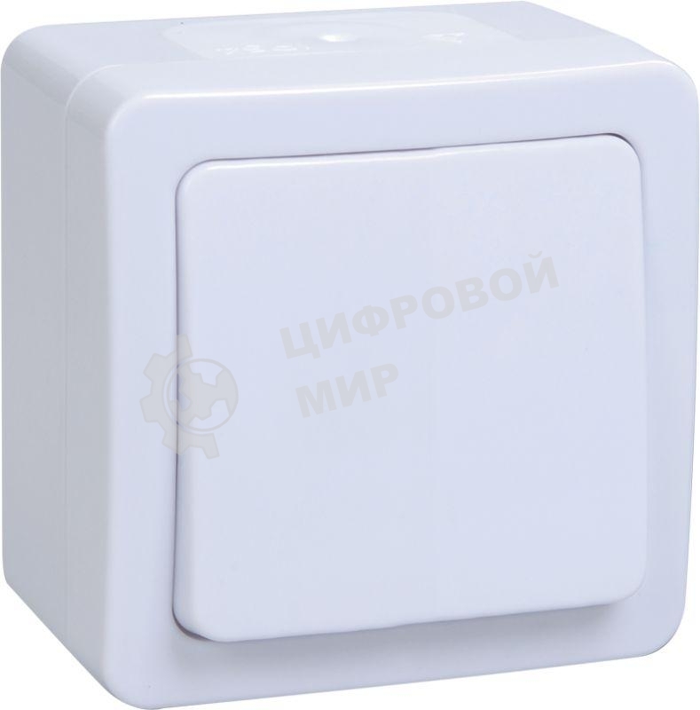 Выключатель IEK EVMP10-K01-10-54-EC ВС20-1-0-ГПБ выкл 1кл о/у IP54 (цвет клавиш: белый) ГЕРМЕС PLUS