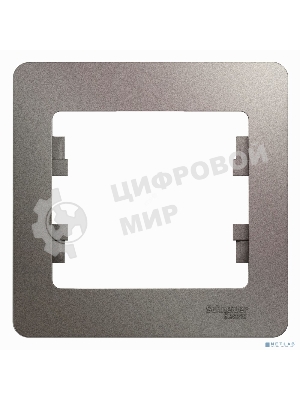 Рамка 1-постовая Systeme electric GSL001201 Glossa, платина