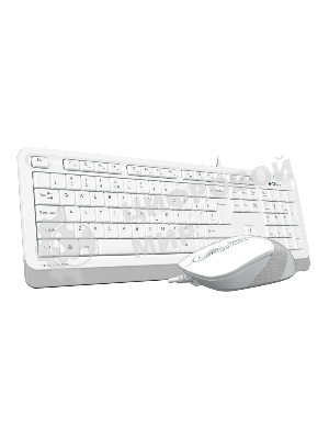 Комплект клавиатура+мышь A4Tech FStyler F1010 проводной, USB, 1600 DPI, белый/серый