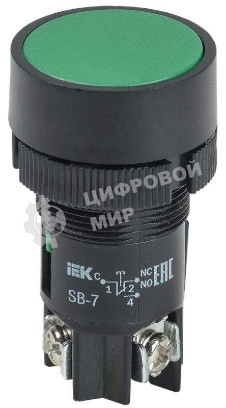 Кнопка SB-7 Пуск зел. IEK BBT40-SB7-K06