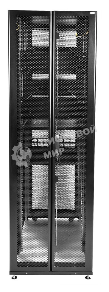 Шкаф серверныйЦМО! ПРОФ напольный 42U (800x1200) дверь перфорированная 2 шт., черный, в сборе (ШТК-СП-42.8.12-44АА-9005)