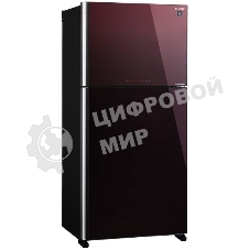 Холодильник Sharp SJXG60PGRD бордовый двухкамерный 422/178 л морозилка сверху, No Frost
