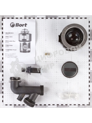 Измельчитель пищевых отходов Bort MASTER ECO (91275752) Число ступеней измельчения 2; Система шумоизоляции Да; Мощность 390 Вт; Объем камеры 1000 мл; Материал камеры Металл; Система защиты от перегрузки и заклинивания; Скорость холостого хода 2600 об/мин; Вес изделия 4,36 кг; Напряжение сети 220 В; Частота тока 50 Гц; Двигатель Постоянного тока с магнитами; Мощность л.с. 0,5; Производительность 3,2 кг/мин; Диаметр сливного отверстия 3 1/2