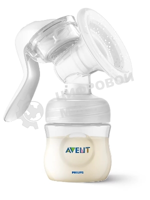 Молокоотсос ручной Philips SCF430/13, вес 0.3 кг, технология Natural Motion, мягкая насадка с адаптивной формой, 3 контейнера для 180 мл. для хранения молока в комплекте