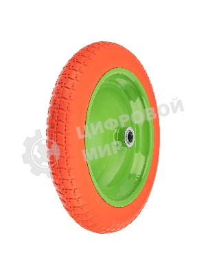 Колесо полиуретановое Сибртех 3.00-8, длина оси 90 мм, подшипник 20 мм