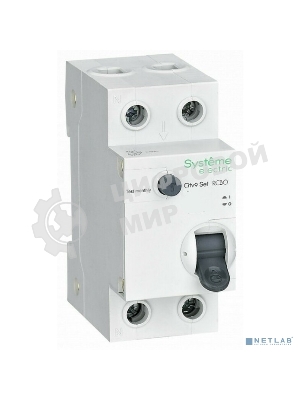 Выключатель автоматический дифференциального тока 2п (1P+N) C 40А 30мА тип AC 4.5кА City9 Set 230В SE C9D34640