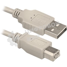 Кабель Defender USB04-06p.bagКабель USB 2.0 для соед. 1.8м AM/BM, пакет