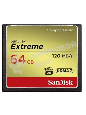 Флеш карта CF 64Gb SanDisk Extreme 120Mb/s