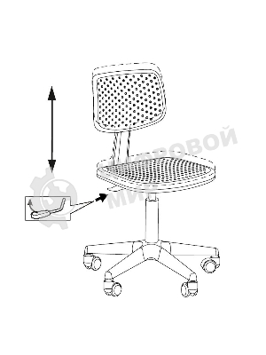 Кресло детское Бюрократ CH 200 белый пластик крестов. пластик