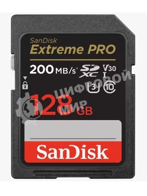 Флеш карта SanDisk Extreme PRO 128Gb SDXC Memory Card 200MB/s
