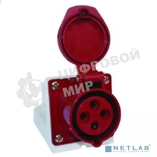 Розетка наруж. уст. 32А 380В 3P+РЕ IP44 (124) EKF ps-124-32-380