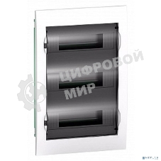 Бокс СП EASY9 встраив. с прозрачной дверью 3ряда 36мод. SchE