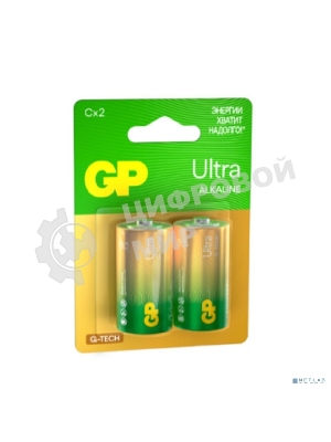 Алкалиновые батарейки GP Ultra Alkaline G-Tech 14А типоразмера C - 2 шт. на блистере