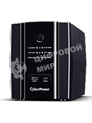 Источник бесперебойного питания CyberPower UT2200EG ИБП Line-Interactive, Tower, 2200VA/1320W USB/RJ11/45/USB charger A/C (4 EURO) NEW, 12В/9 Ач х 1