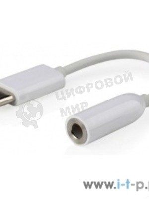 Переходник Cablexpert Переходник USB, USB Type-C/Jack3.5F, пакет (CCA-UC3.5F-01-W)