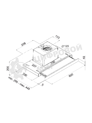 Вытяжка встраиваемая Maunfeld Ouse Touch Glass 60 белый, 60 см, 750 куб. м/ч, 48 дБ
