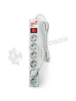 Сетевой фильтр Power Cube B, 3.0 м, 5+1 розетка, серый