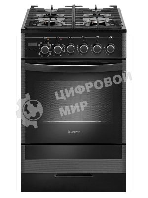 Плита комбинированная Gefest ПГЭ 5502-03 0044 черный, конфорок 4 газовых, духовка 55 л, 50 см x 85 см x 58.5 см