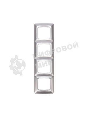 Рамка Kranz 4-я DEA горизонтальная Серебряный металлик