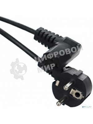 Кабель компьютер - розетка угловой 220V 3м (Европейский стандарт) Telecom TP021DA-3.0-BK