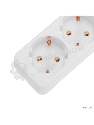 Удлинитель 5 гнезд, 3 м, 3х0,75 мм², с/з, белый PROconnect