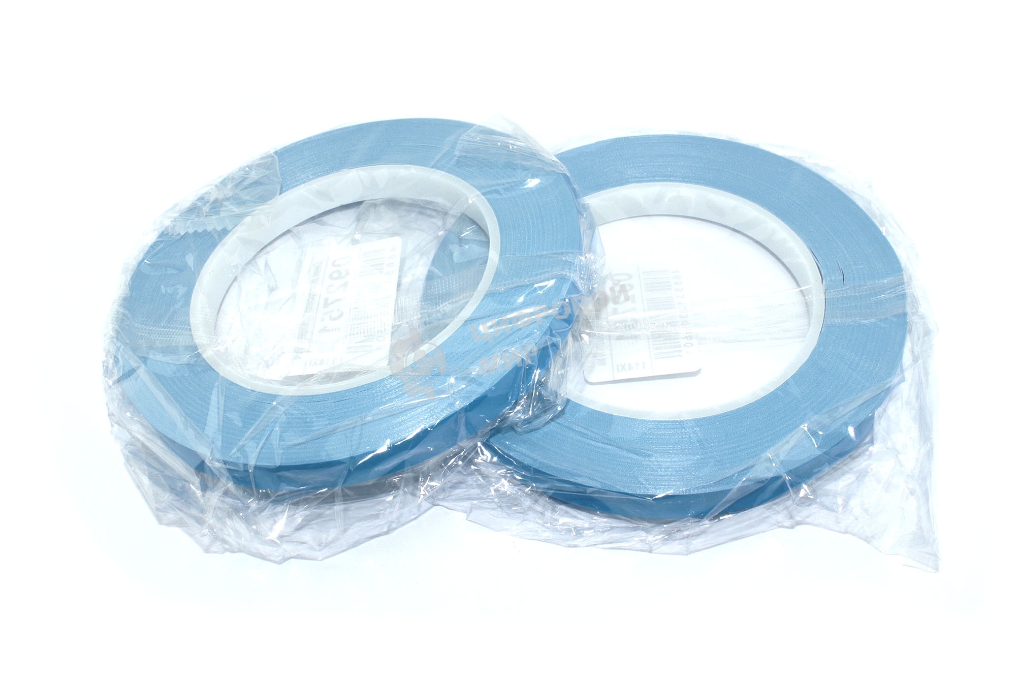 Термоскотч двусторонний 10 мм, 50 м 2 шт синий