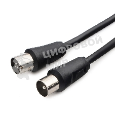 Кабель телевизионный Cablexpert, CCV-515-3M, Coaxial M/F, 3м