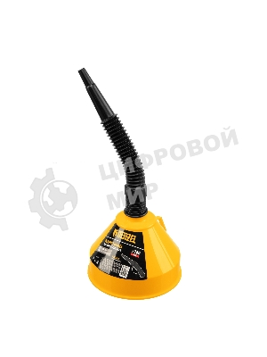 Воронка пластиковая Denzel 160 мм с металлическим ситом и гибким наконечником