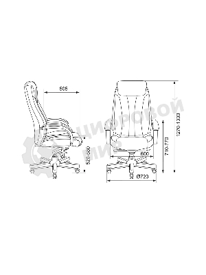 Кресло Бюрократ T-9922WALNUT/BLACK черный, кожа
