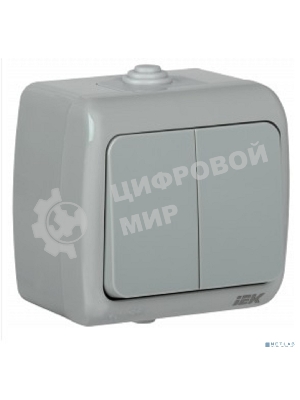 Выключатель 2-кл. 1п ОП Aquatic 10А IP54 ВС-20-2-0-А сер. IEK EVA20-K03-10-54