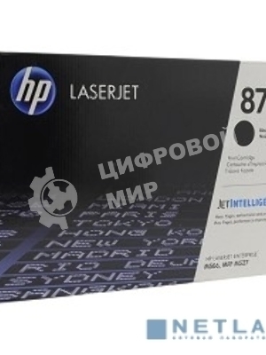 Тонер Картридж HP 87A CF287A черный для HP LJ Ent M506/M527 (9000 стр.)