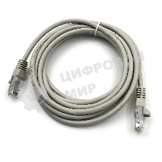 Патч-корд KingPrice KP-PC-c5e-3m-g UTP 4 пары cat.5E CCA molded 3м серый RJ-45 (m)-RJ-45 (m)