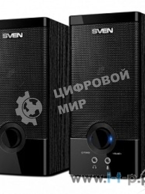 Колонки SVEN SPS-603 черный USB-порт ПК, ноутбука или адаптер 5V DC
