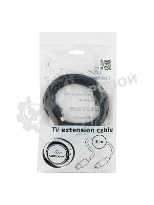 Кабель телевизионный Cablexpert, CCV-515-3M, Coaxial M/F, 3м