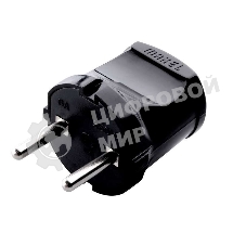 Вилка без заземления Makel черная