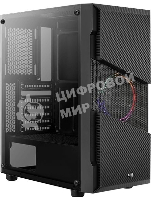 Компьютерный корпус Aerocool/Formula Menace Saturn FRGB-G-BK-v1 черный без БП ATX 4x120мм 2xUSB2.0 1xUSB3.0 audio bott PSU